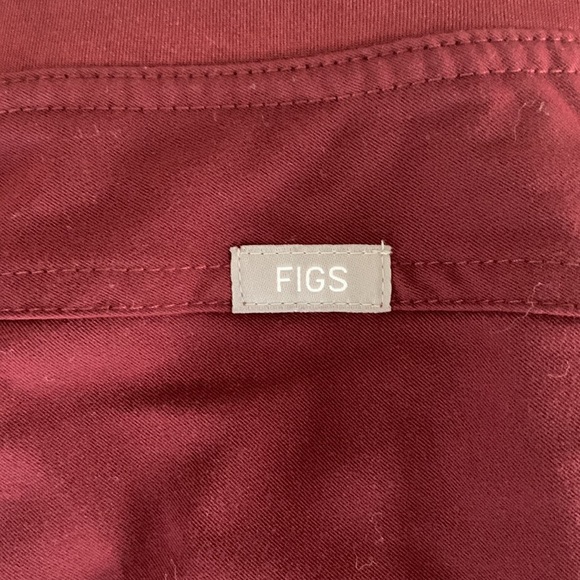 FIGS BURGANDY SCRUB PANTS- PETITE SMALL - Picture 5 of 6